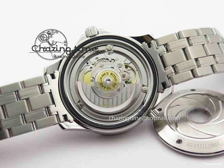 0123 Seamaster 300M 007 SS MK 1:1 Best Edition Black 007 Dial Ceramic Bezel On SS Bracelet A EasyCare 8178